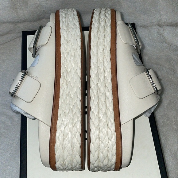 NWT J/SLIDES BONNIE Bone Leather Sandal - Picture 12 of 14